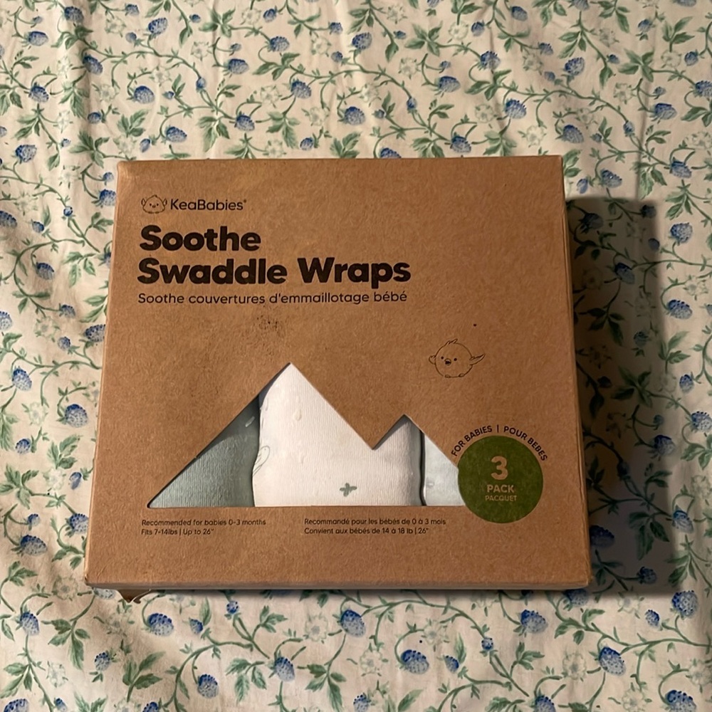 NWT KeaBabies Soothe Swaddle Wraps